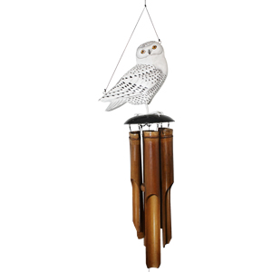 Cohasset Snowy Owl Bamboo Windchime