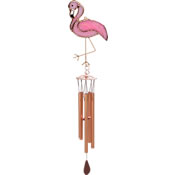 Gift Essentials Stained Glass Flamingo Wind Chime