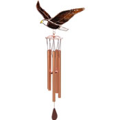 Gift Essentials Stained Glass Bald Eagle Wind Chime