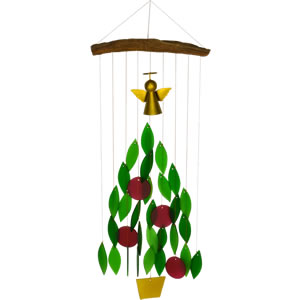 Gift Essentials Glass Angel Christmas Tree Wind Chime