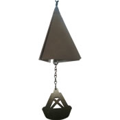 North Country Wind Bells Guardian Lighthouse™ with Black Skip Jack Multi Tones 5 Sided 